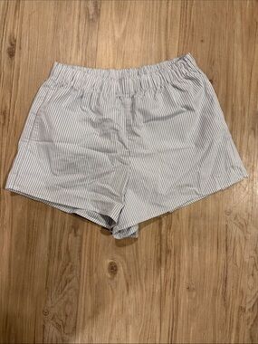 Hollister Blue and White Striped Boxer Short